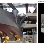 変換前の写真（左）と、60度キャンバスに変換した後の画像（右）の比較